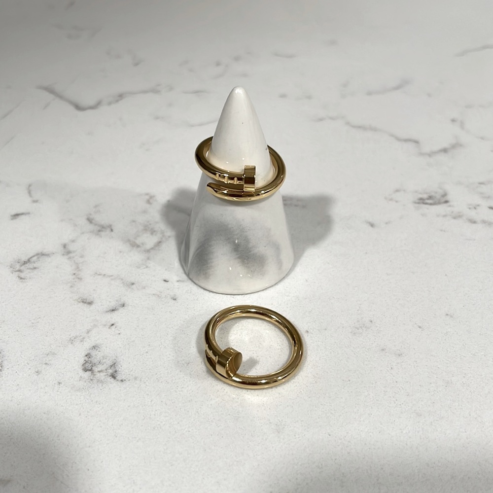 Gold nail ring